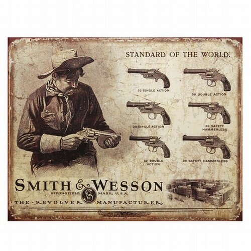 Cedulka 41x32cm Smith & Wesson