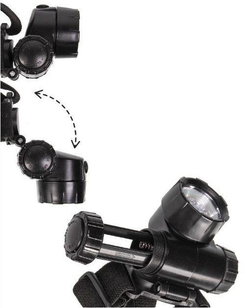 Čelová svítilna Mil-Tec 6+1 Led diod