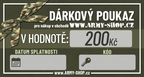 Dárkový poukaz v hodnotě 200Kč