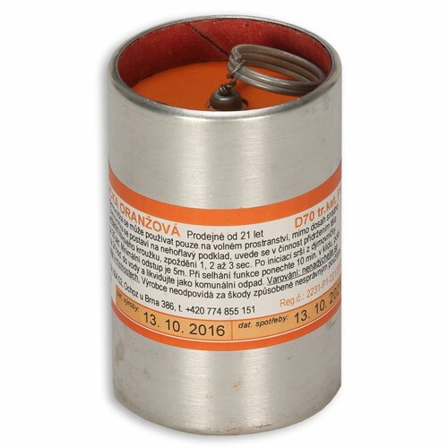 Dýmovnice trhací D70 oranžová 