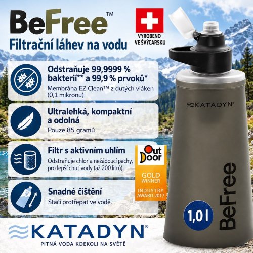 Katadyn BeFree AC 1 l – cestovní filtr na vodu