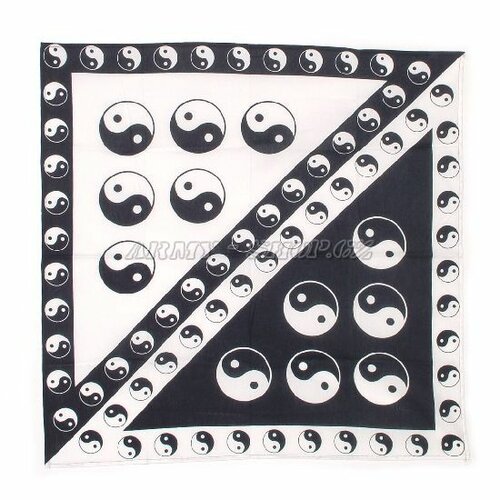 Šátek - jing jang - hrubý