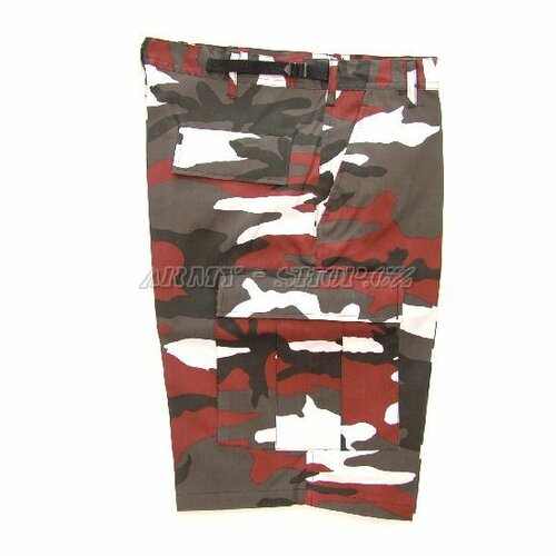 Bermudy styl JEEP - Red Camo