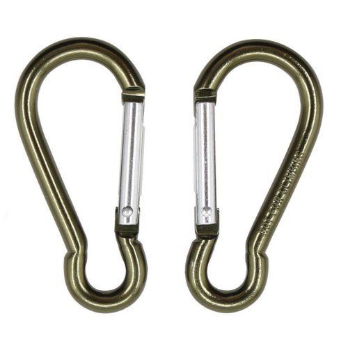 Hliníkové karabiny 5 mm FOSCO zelené 2 ks