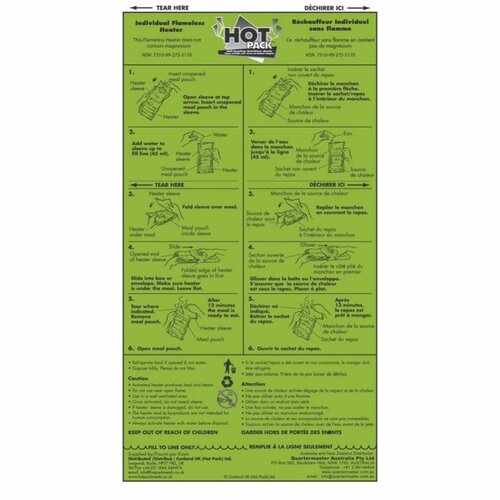 Samoohřevný sáček na jídlo HOT PACK