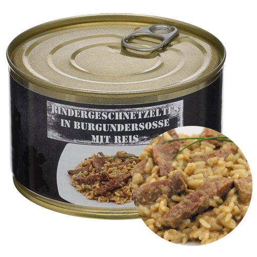Hovězí v burgundské omáčce s rýží - konzerva 400g