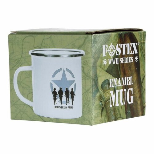 Hrnek smalt BROTHERS IN ARMS bílý