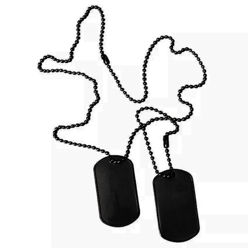 ID známka US dog tags Černá bez Tlumítek