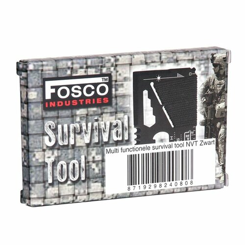 Multifunkční SURVIVAL ocelová karta