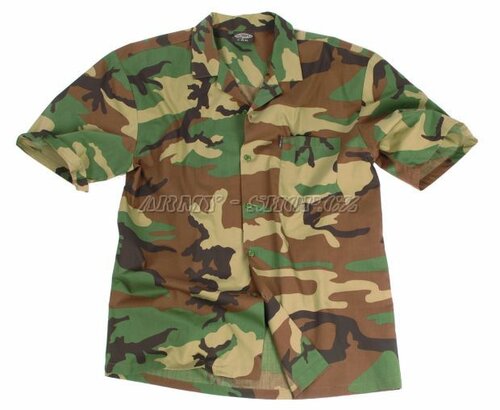 Košile maskáčová  HAWAI - Woodland