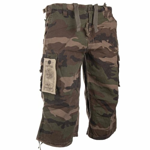 Kalhoty 3/4 AIR COMBAT woodland