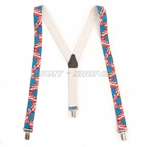 Kšandy - s potiskem -  USA - vlajky  - tenké