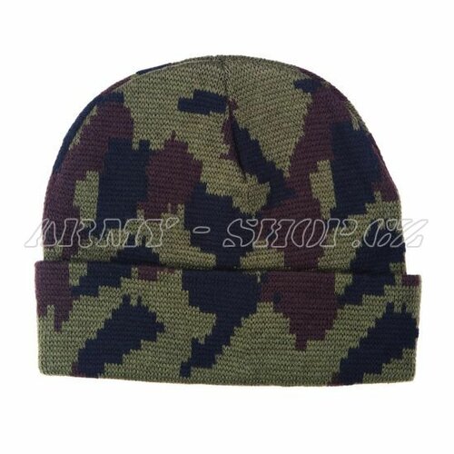 Vojenská pletená čepice maskáč