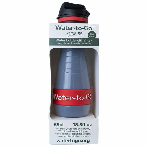 Láhev na filtraci pitné vody Water-To-Go ACTIVE55 červená