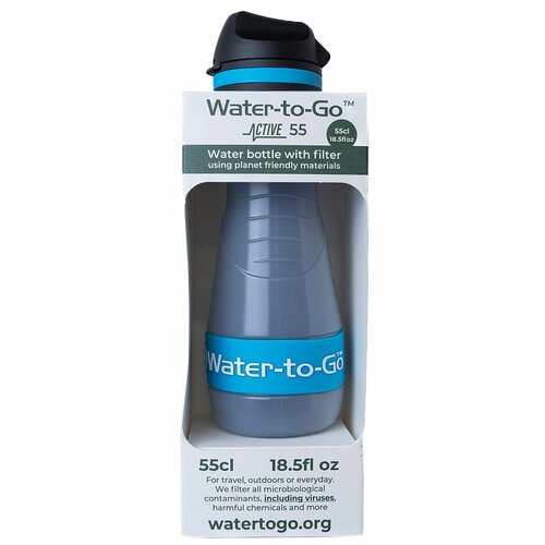 Láhev na filtraci pitné vody Water-To-Go ACTIVE55 modrá