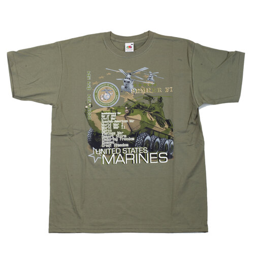 Triko olivové DESIGN MARINES 2