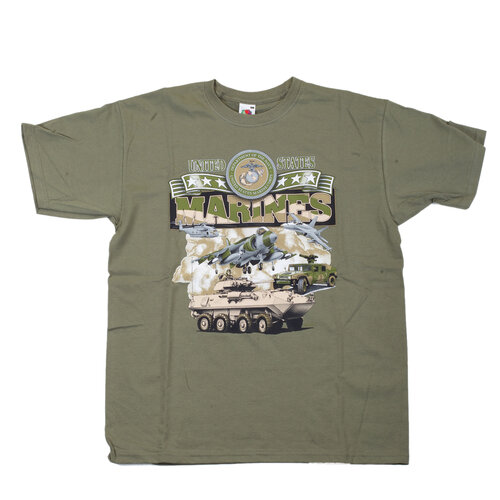 Triko olivové DESIGN MARINES 4