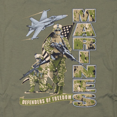 Triko olivové DESIGN MARINES 5