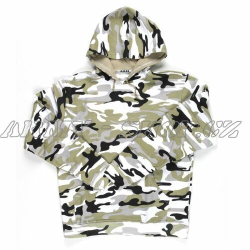 Mikina s kapucí maskáčová streetcamo