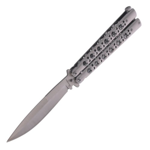 Motýlkový nůž Albainox Balisong - Satin Steel