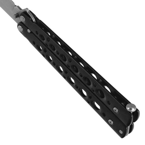 Motýlkový nůž Albainox Balisong – Black Steel