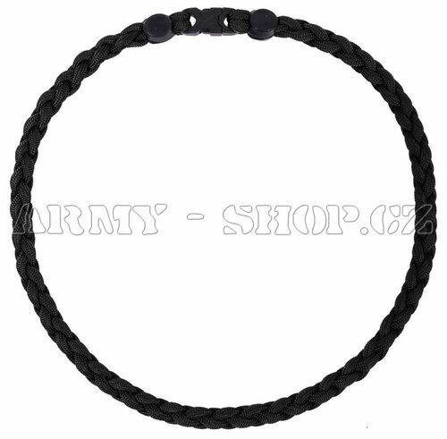 Náhrdelník paracord ČERNÝ