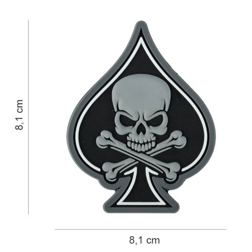 Nášivka ACES OF SHADES SKULL BONES velcro 3D PVC