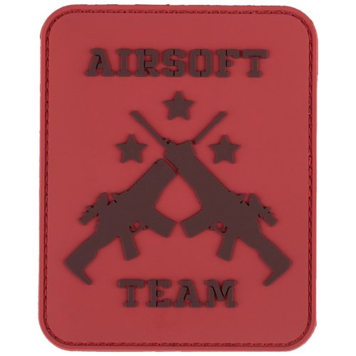 Nášivka AIRSOFT TEAM RED velcro 3D PVC