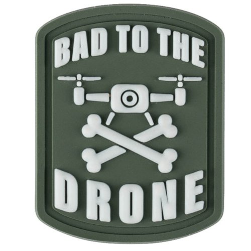Nášivka BAD TO THE DRONE mini velcro 3D PVC