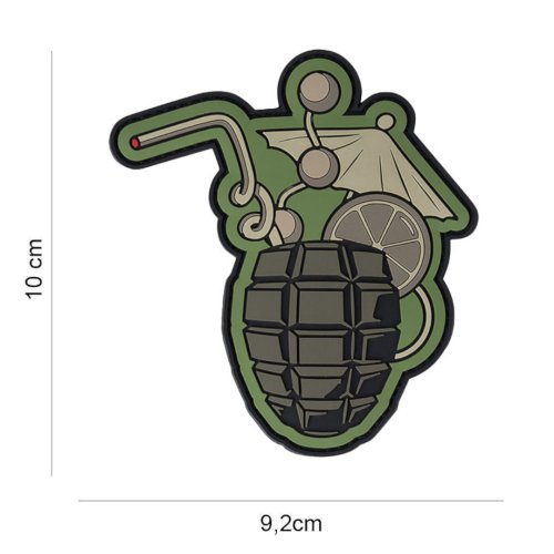 Nášivka COCKTAIL GRENADE velcro 3D PVC