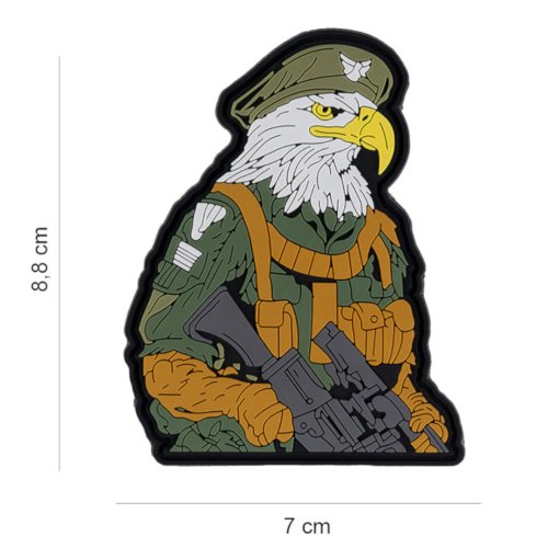 Nášivka DANGEROUS EAGLE velcro 3D PVC