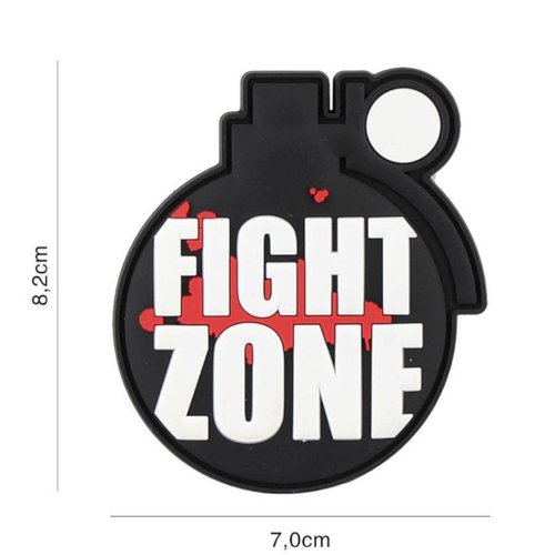 Nášivka FIGHT ZONE velcro 3D PVC