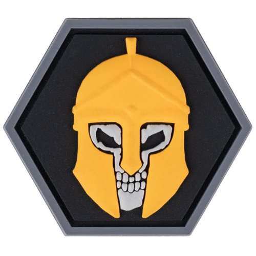 Nášivka HEXAGON SKULL SPARTAN MINI velcro 3D PVC