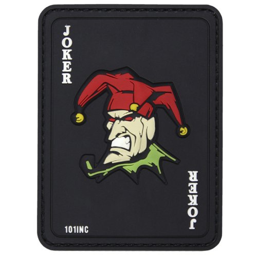 Nášivka JOKER BLACK velcro 3D PVC