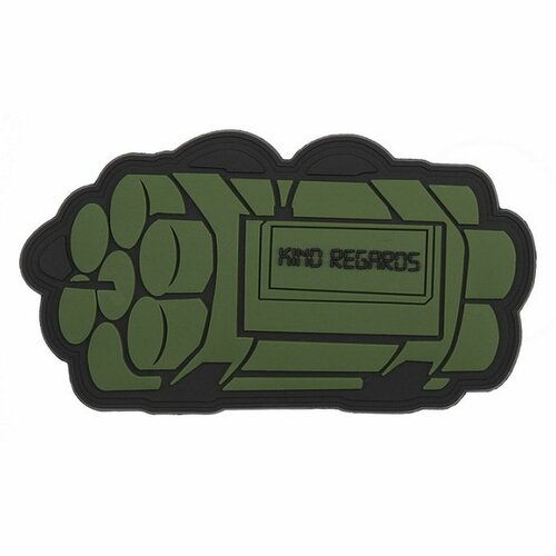 Nášivka KIND REGARDS velcro 3D PVC zelená