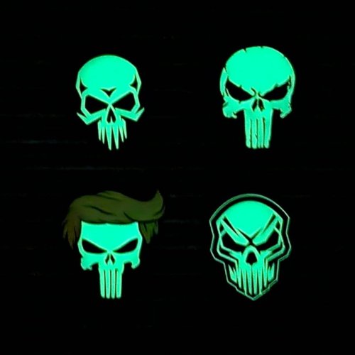 Nášivka PUNISH SKULL DONALD velcro 3D PVC
