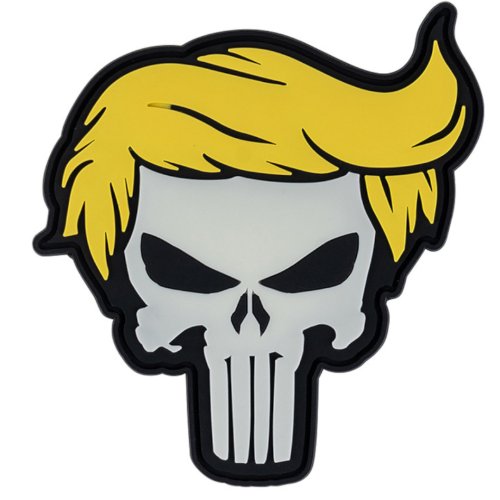 Nášivka PUNISH SKULL DONALD velcro 3D PVC