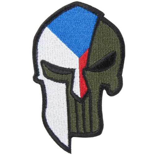 Nášivka SPARTAN PUNISHER vlajka ČR velcro BAREVNÁ