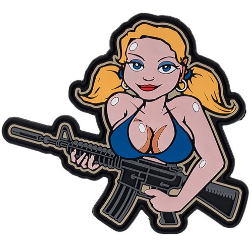 Nášivka TACTICAL GIRL velcro 3D PVC