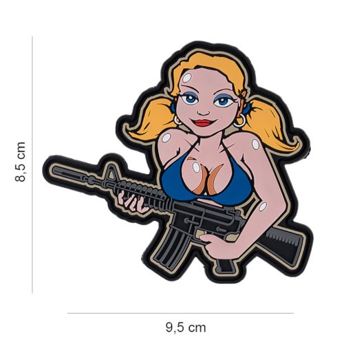 Nášivka TACTICAL GIRL velcro 3D PVC