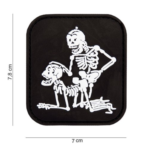 Nášivka TWO SKELETONS SEX velcro 3D PVC