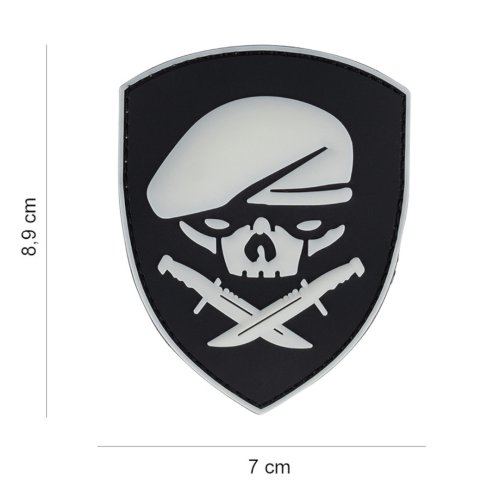 Nášivka US SPECIAL FORCES SKULL glow velcro 3D PVC
