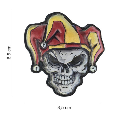 Nášivka UV SKULL JOKER velcro 3D PVC