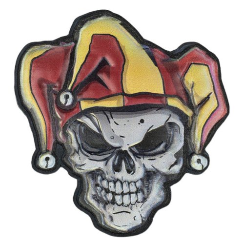 Nášivka UV SKULL JOKER velcro 3D PVC