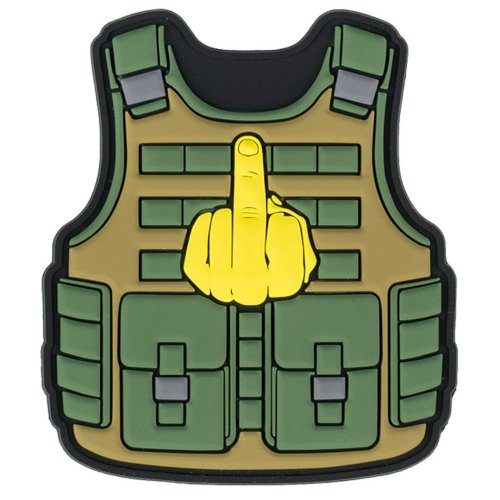 Nášivka VEST FUCK YOU velcro 3D PVC