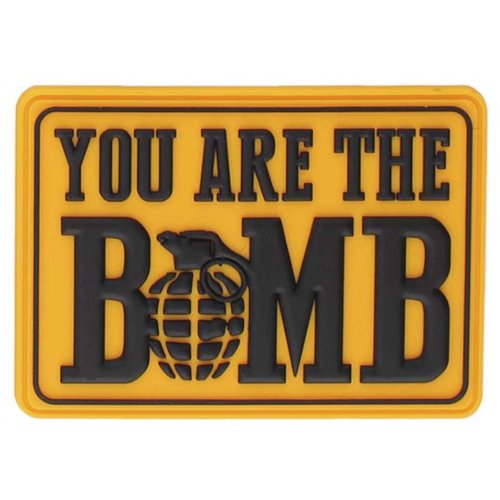 Nášivka YOU ARE THE BOMB velcro 3D PVC
