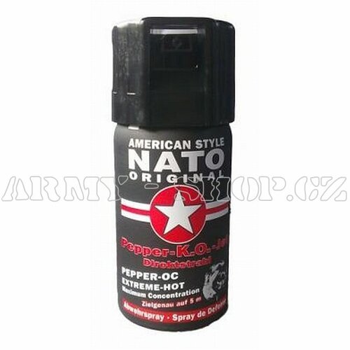 Obranný sprej NATO PEPPER černý - 40ml