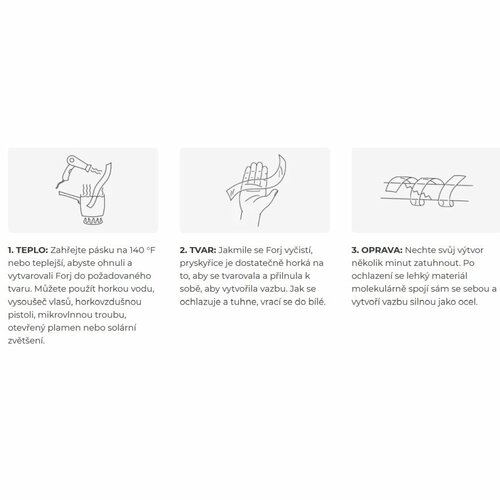 Termoplastická opravná páska FORJ černá