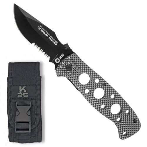 Nůž zavírací K25 BLACK s pouzdrem