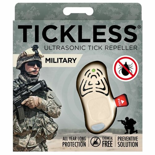 Odpuzovač klíšťat ultrazvukový TICKLESS MILITARY béžový